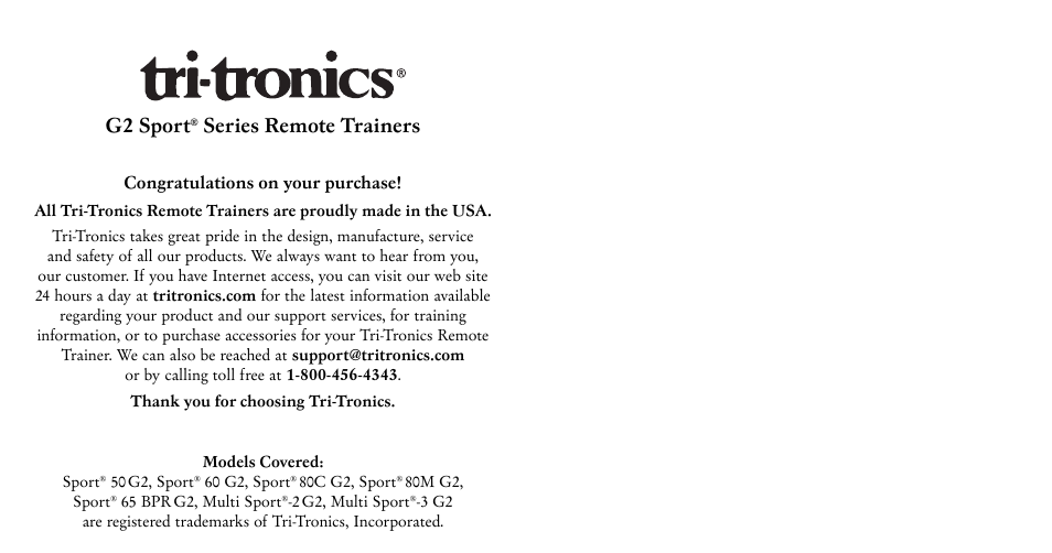 Tri-Tronics Multi Sport®-3 G2 User Manual | 13 pages