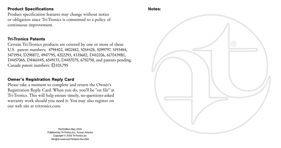 Tri-Tronics Multi Sport®-3 G2 User Manual | Page 2 / 13