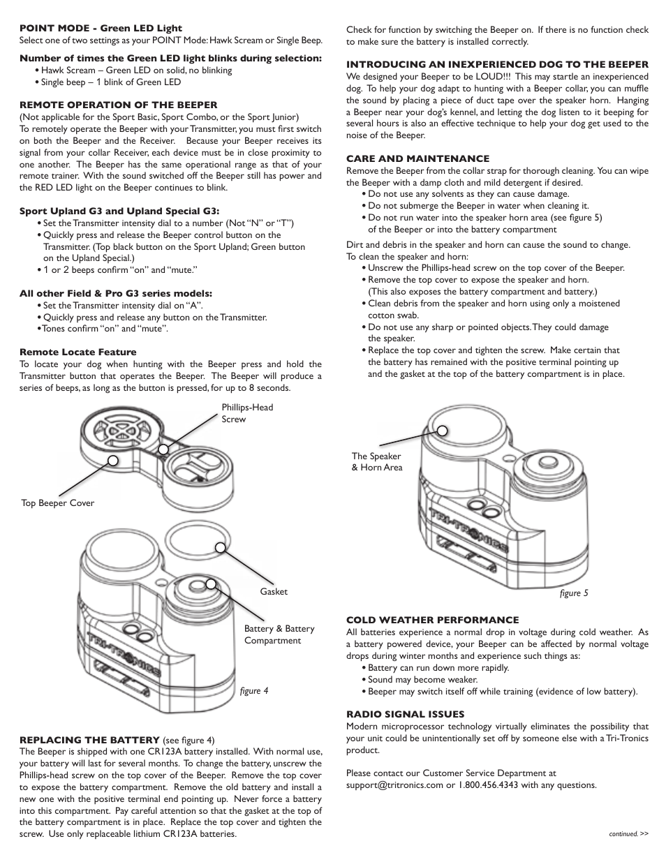 Tri-Tronics G3 Upland Beeper User Manual | Page 3 / 4