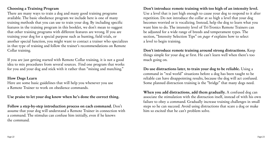 Tri-Tronics G2 Basic Training User Manual | Page 13 / 25