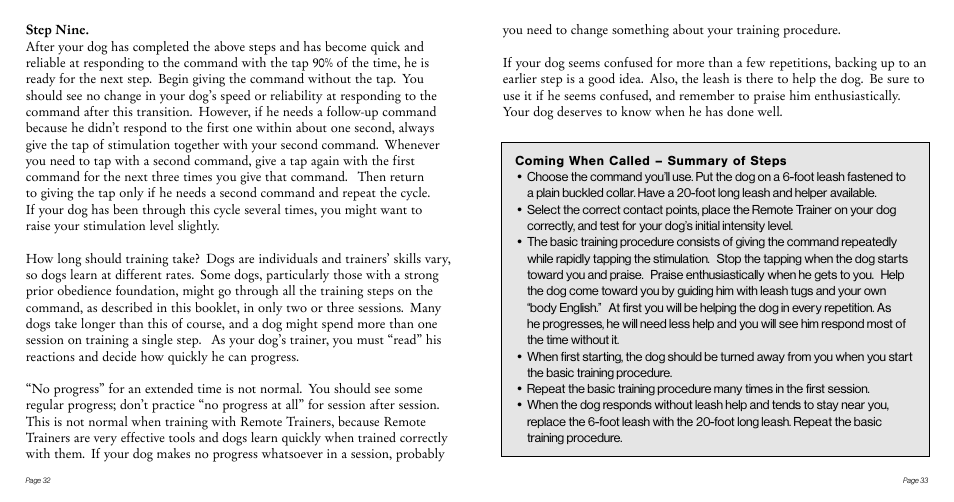 Tri-Tronics G2 Basic Training User Manual | Page 18 / 25