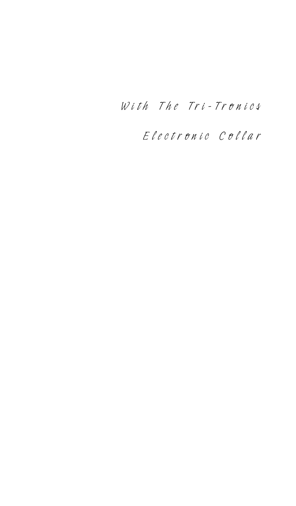 Tri-Tronics 2003 Basic Training User Manual | 40 pages