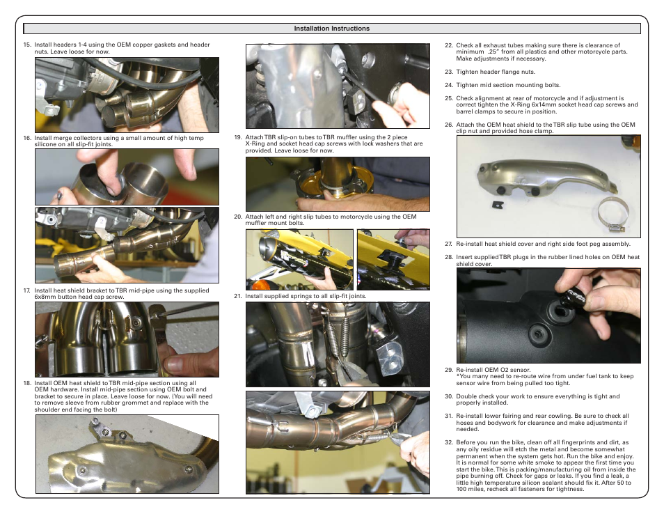 Two Brothers Racing Yamaha R1 User Manual | Page 2 / 3