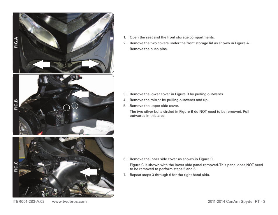 Two Brothers Racing Can-Am Spyder Spyder RS User Manual | Page 3 / 7