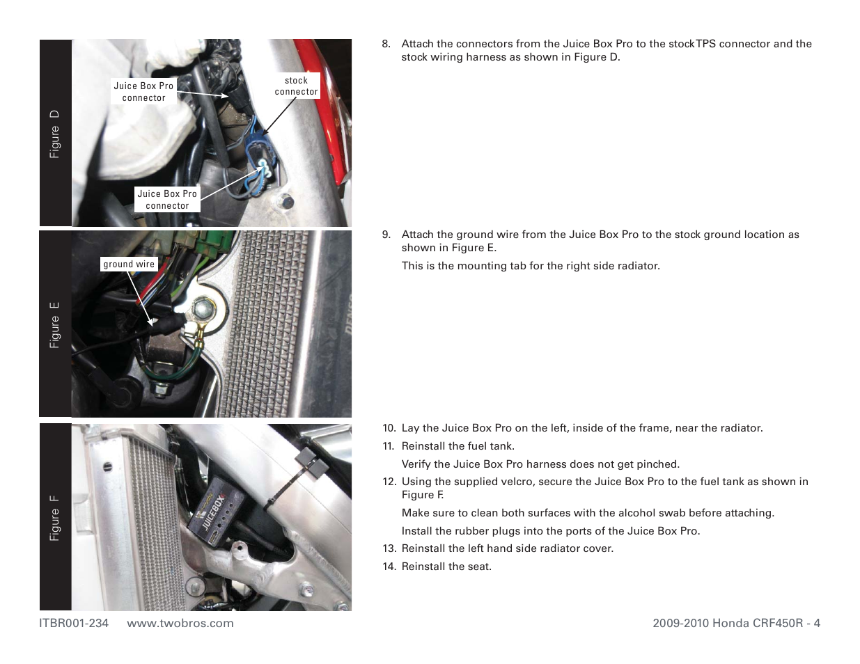 Two Brothers Racing Honda CRF450R User Manual | Page 4 / 4