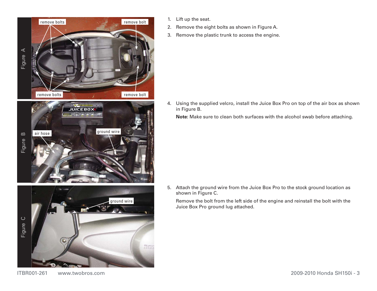 Two Brothers Racing Honda SH150i User Manual | Page 3 / 6