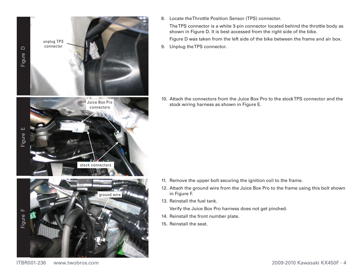 Two Brothers Racing Kawasaki KX450F User Manual | Page 4 / 4