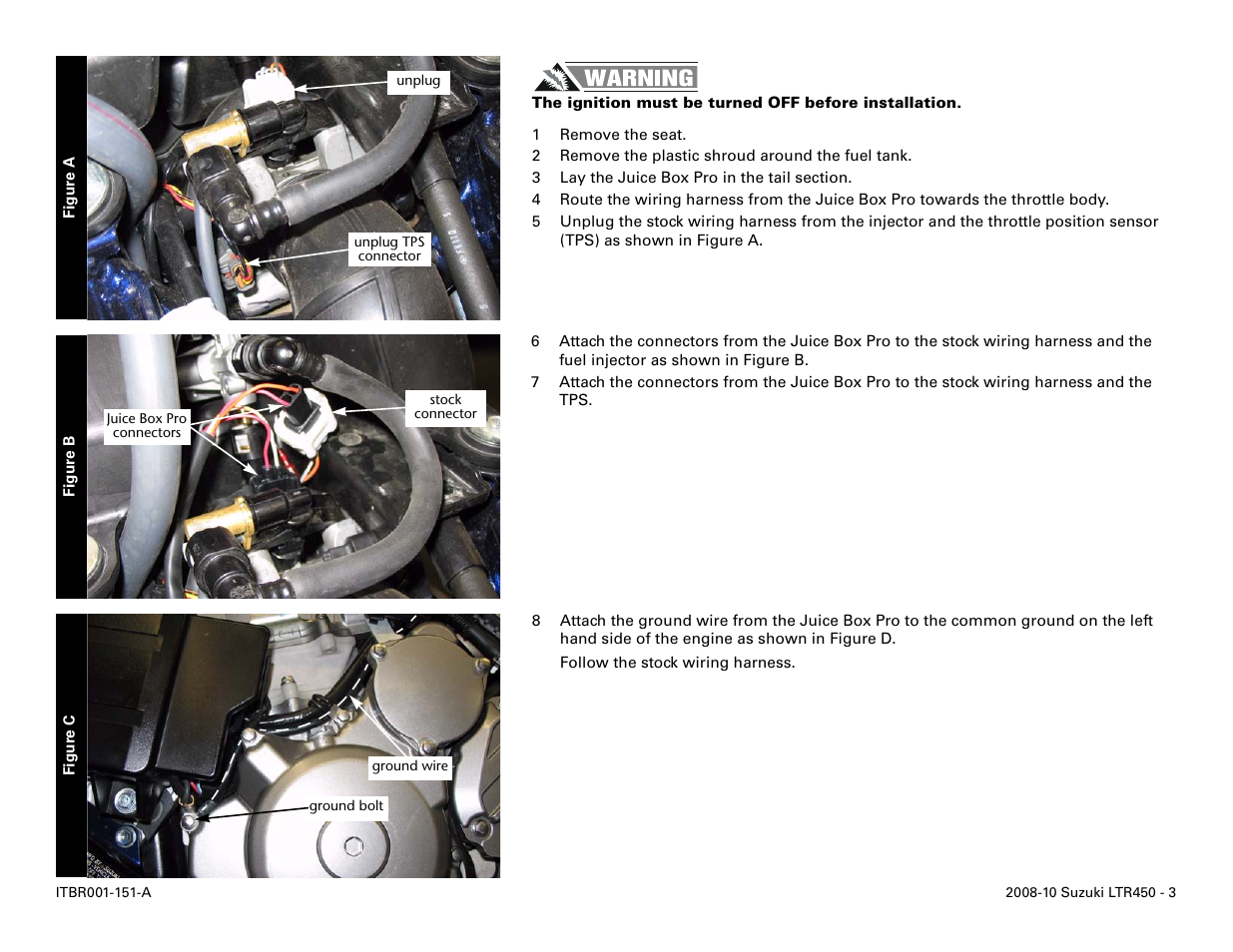 Two Brothers Racing 2008-10 Suzuki LTR450 User Manual | Page 3 / 4