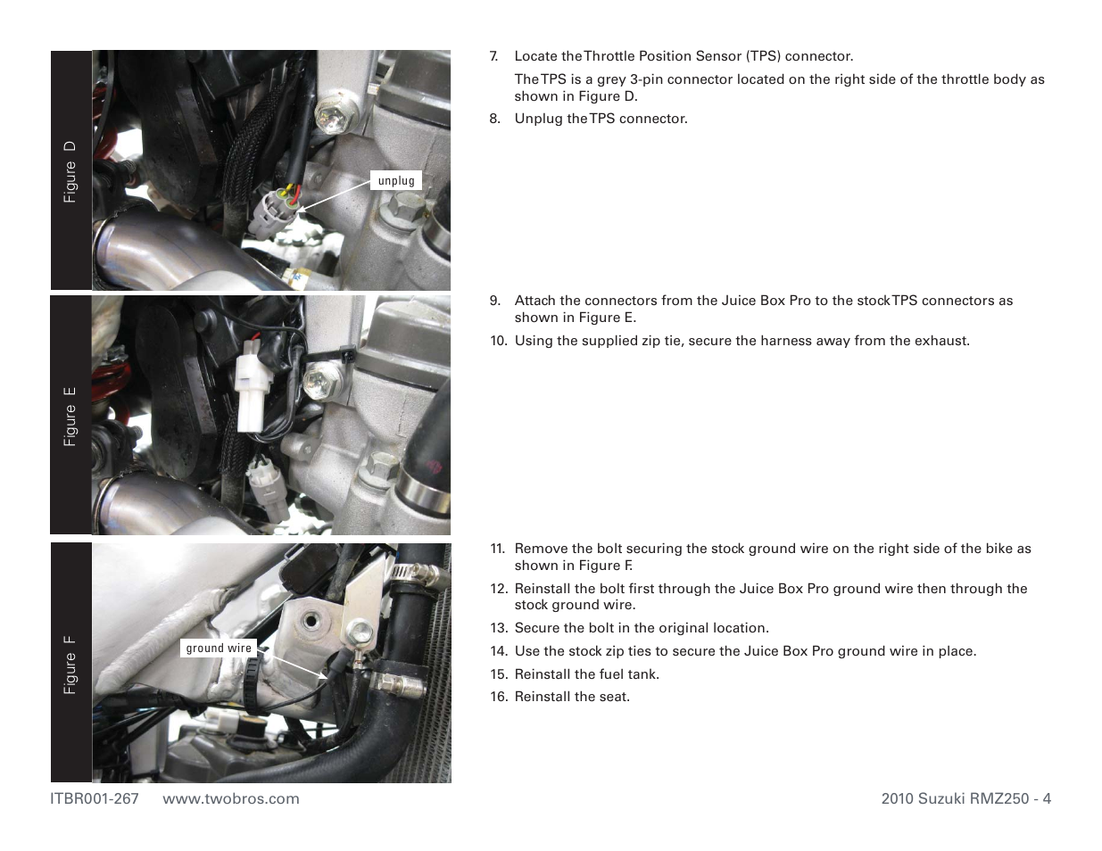 Two Brothers Racing Suzuki RMZ250 User Manual | Page 4 / 4