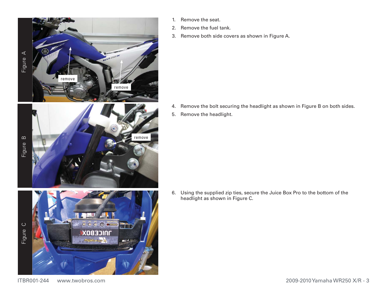 Two Brothers Racing Yamaha WR250X/R User Manual | Page 3 / 6