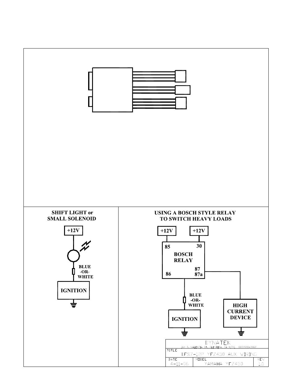 Two Brothers Racing Yamaha YFZ450 Dyna FS Ignition User Manual | Page 4 / 5