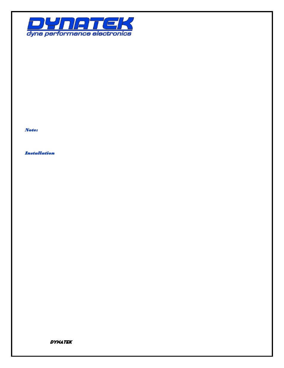 Two Brothers Racing Yamaha Raptor 700R Dyna FS Ignition User Manual | 4 pages