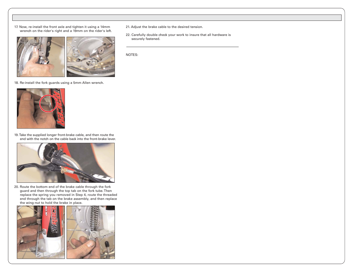 Two Brothers Racing Front Fork Springs Honda CRF/XR50 User Manual | Page 3 / 3