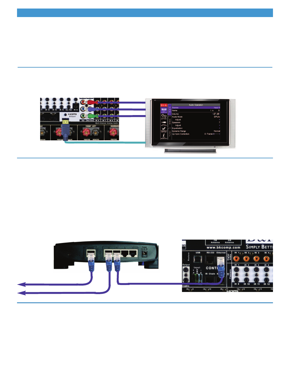 Configuration and control, Gui on-screen overlay interface, Ethernet communication | Rs-232 communication | B&K AVR 707/705 User Manual | Page 10 / 12