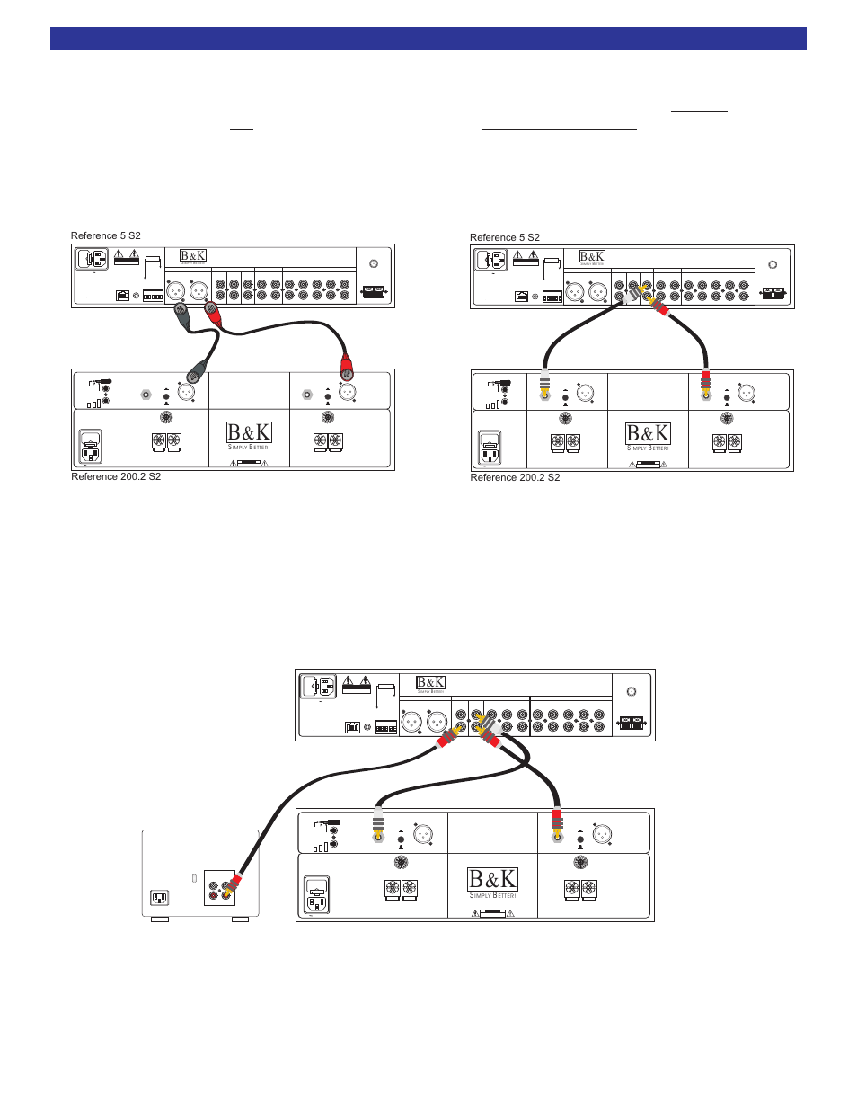Speaker connections, Using full range speakers, Using small speakers and subwoofer | R is k of electr ic shock d o not op en, 12 vl o wp o w er, Ris k of elect ric sh ock d o not op en | B&K 5 S2 User Manual | Page 9 / 20