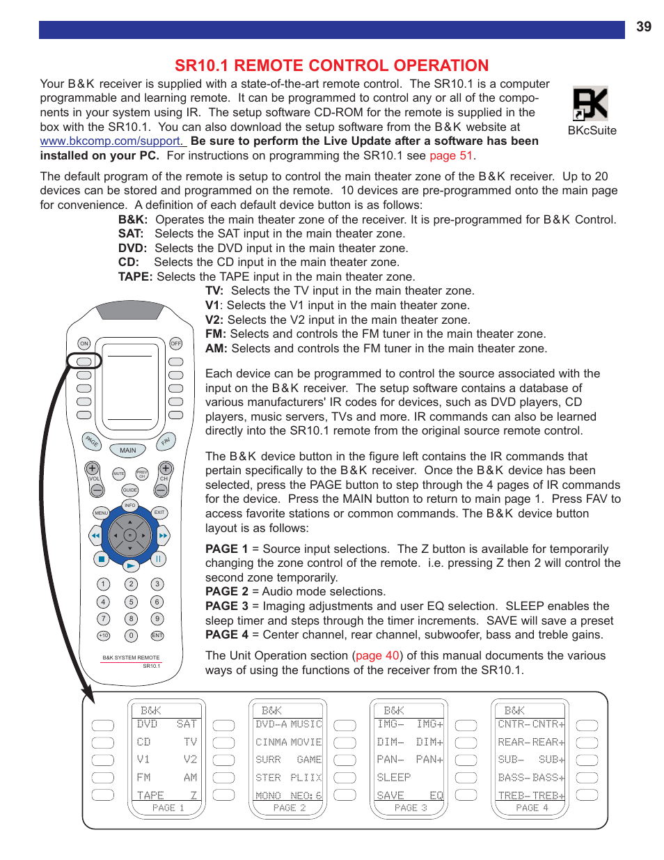 Sr10.1 remote control operation, Bktask.lnk bkcsuite | B&K AVR515 User Manual | Page 41 / 64