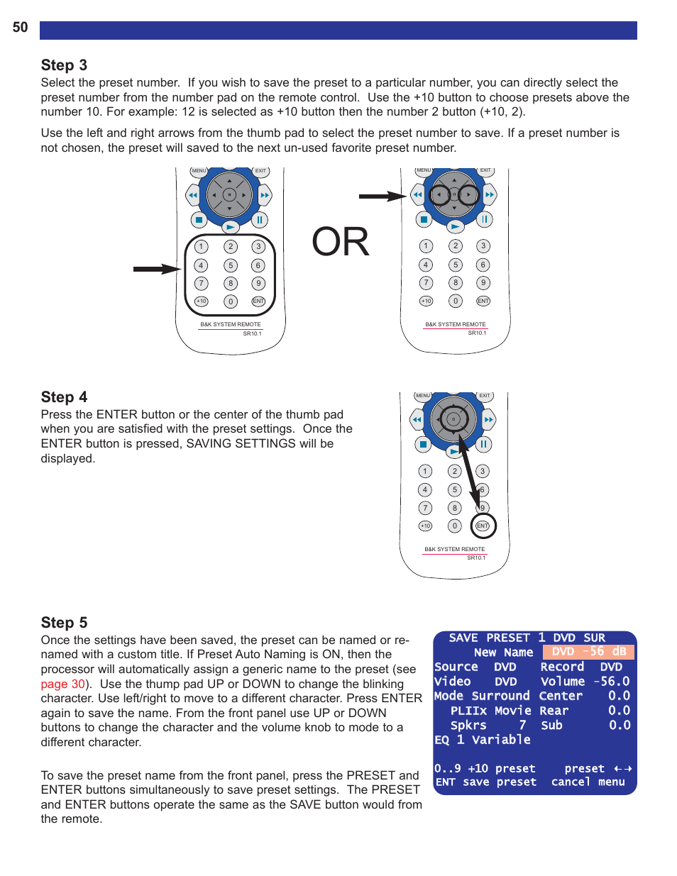 Step 3, Step 4, Step 5 | B&K AVR515 User Manual | Page 52 / 64