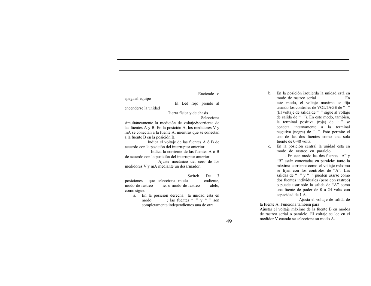 Controles e indicadores | B&K Precision 1651A - Manual User Manual | Page 53 / 88