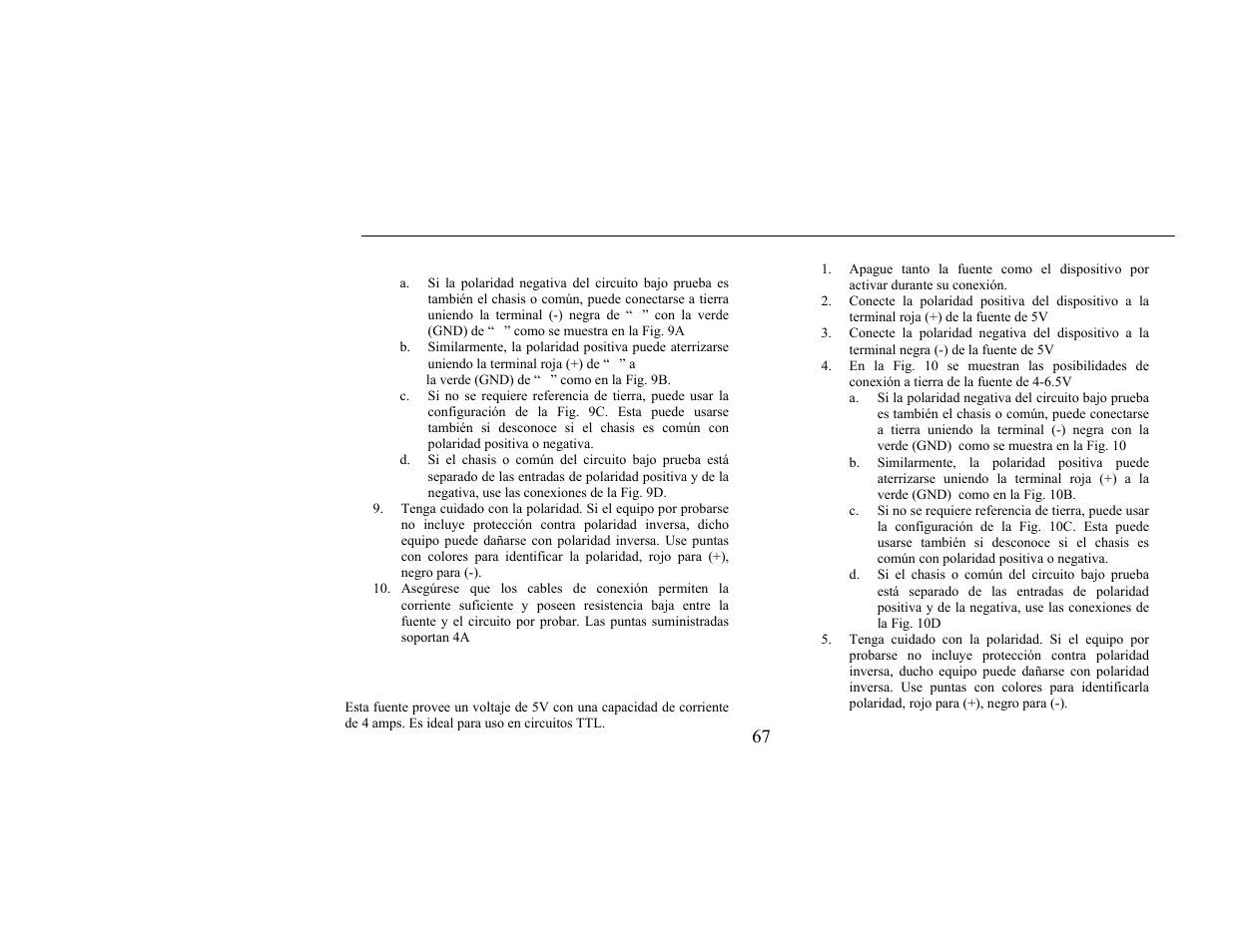 Instrucciones de operación | B&K Precision 1651A - Manual User Manual | Page 71 / 88