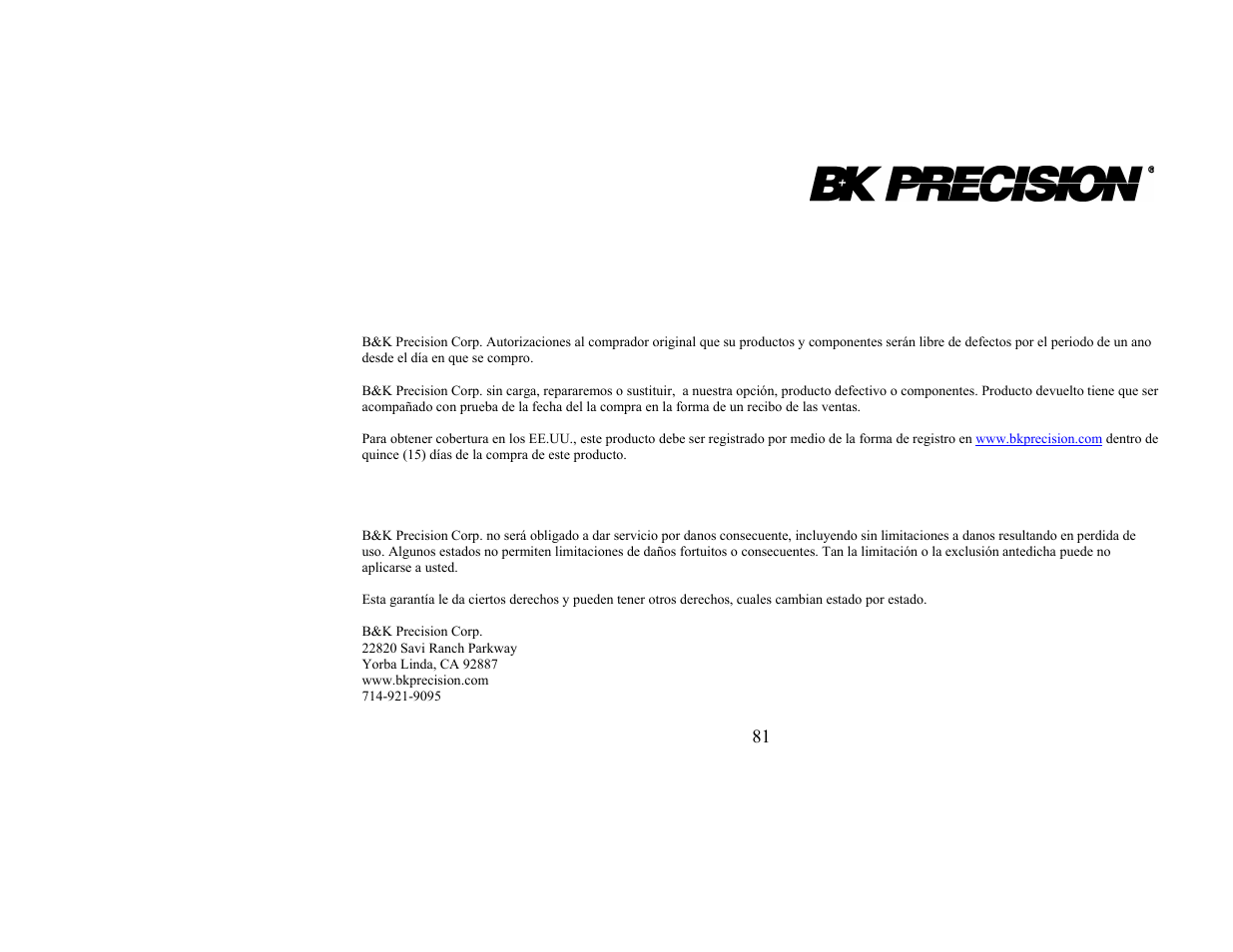 B&K Precision 1651A - Manual User Manual | Page 85 / 88