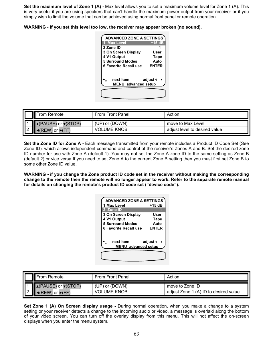 B&K AVR317 User Manual | Page 67 / 88