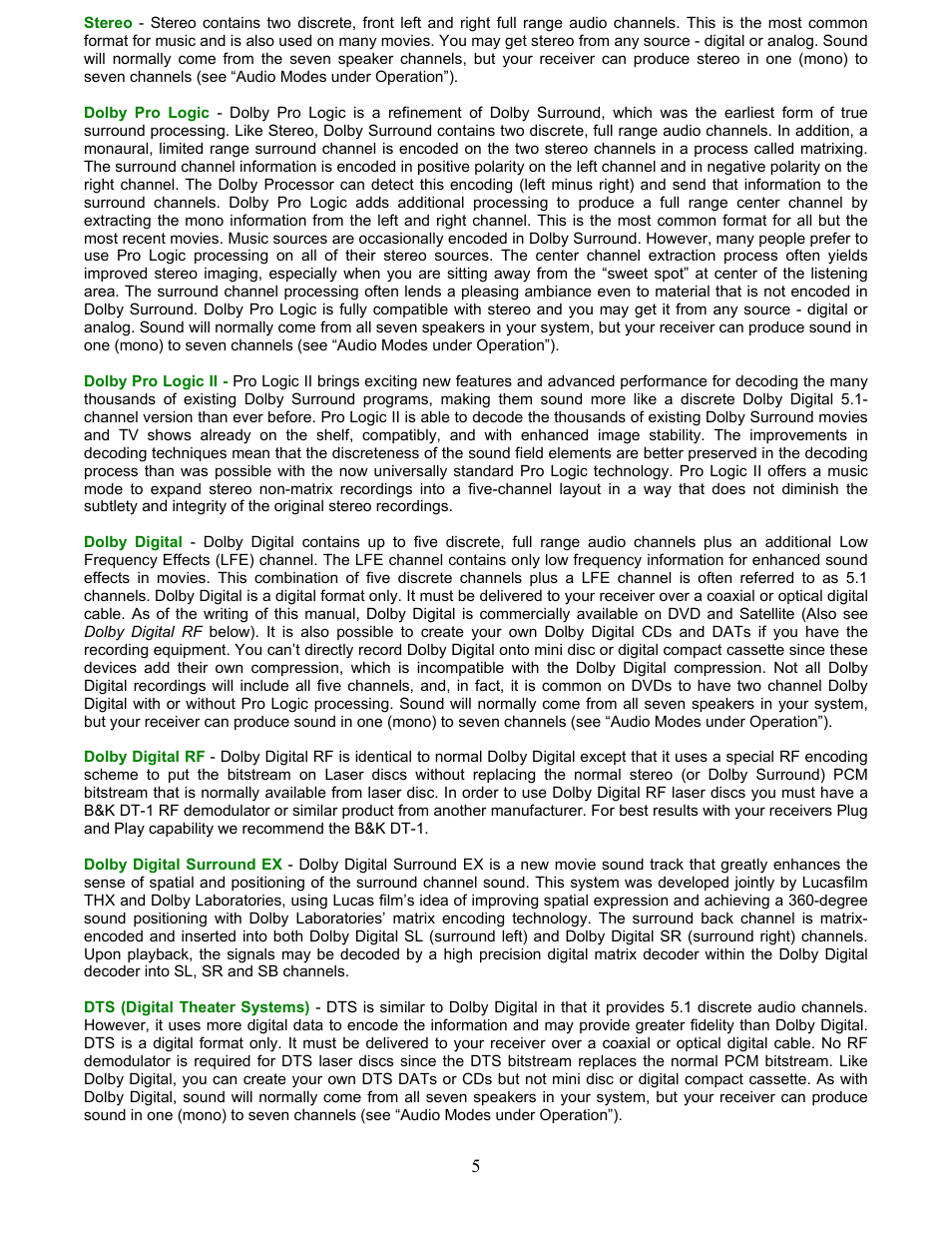 B&K AVR317 User Manual | Page 9 / 88