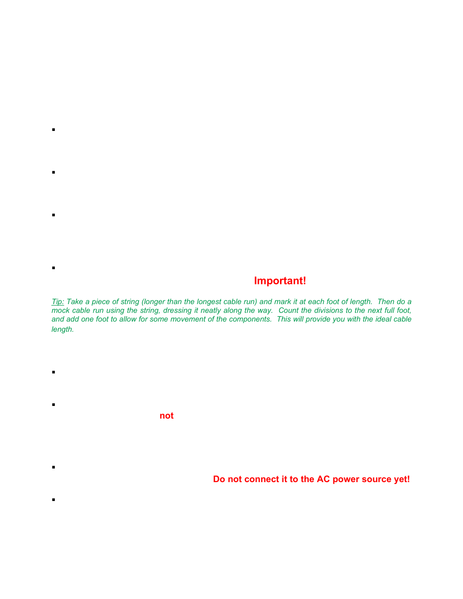 System installation, Making the connection | B&K 7260 series User Manual | Page 9 / 16