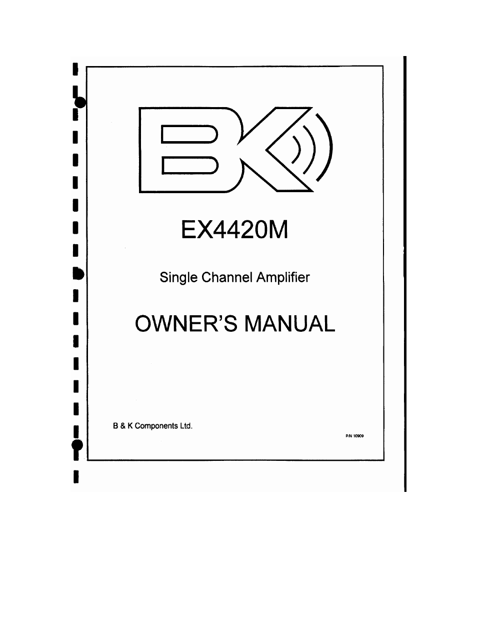 B&K EX4420M User Manual | 15 pages