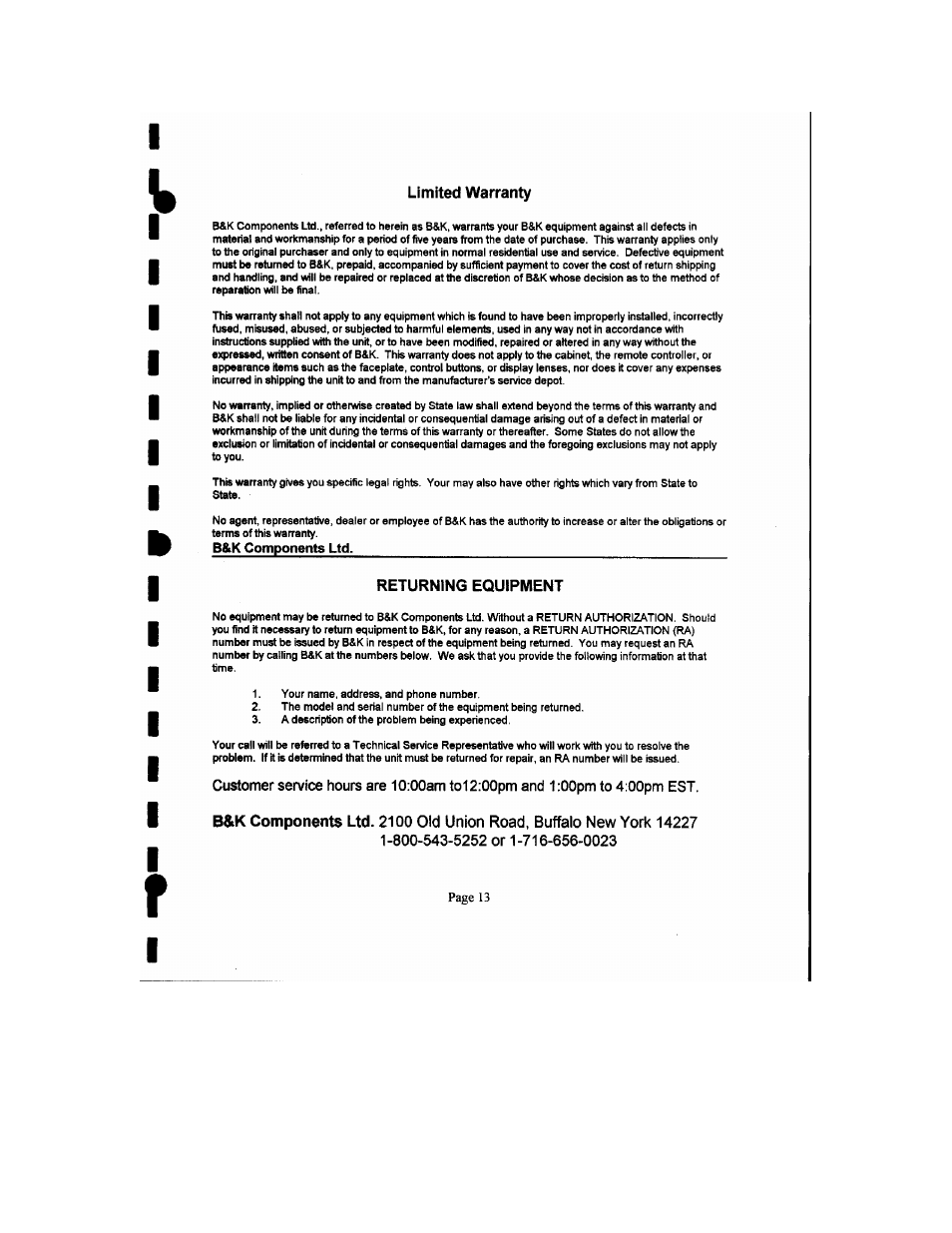 B&K EX4420M User Manual | Page 14 / 15