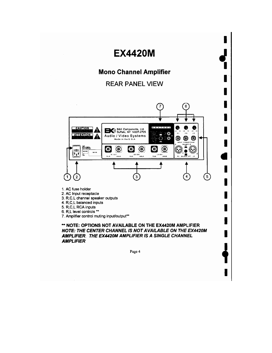 B&K EX4420M User Manual | Page 5 / 15