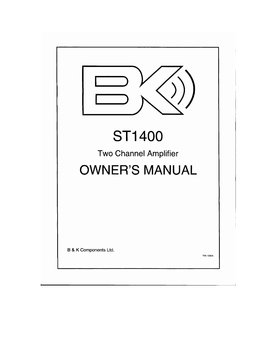 B&K ST1400 User Manual | 14 pages