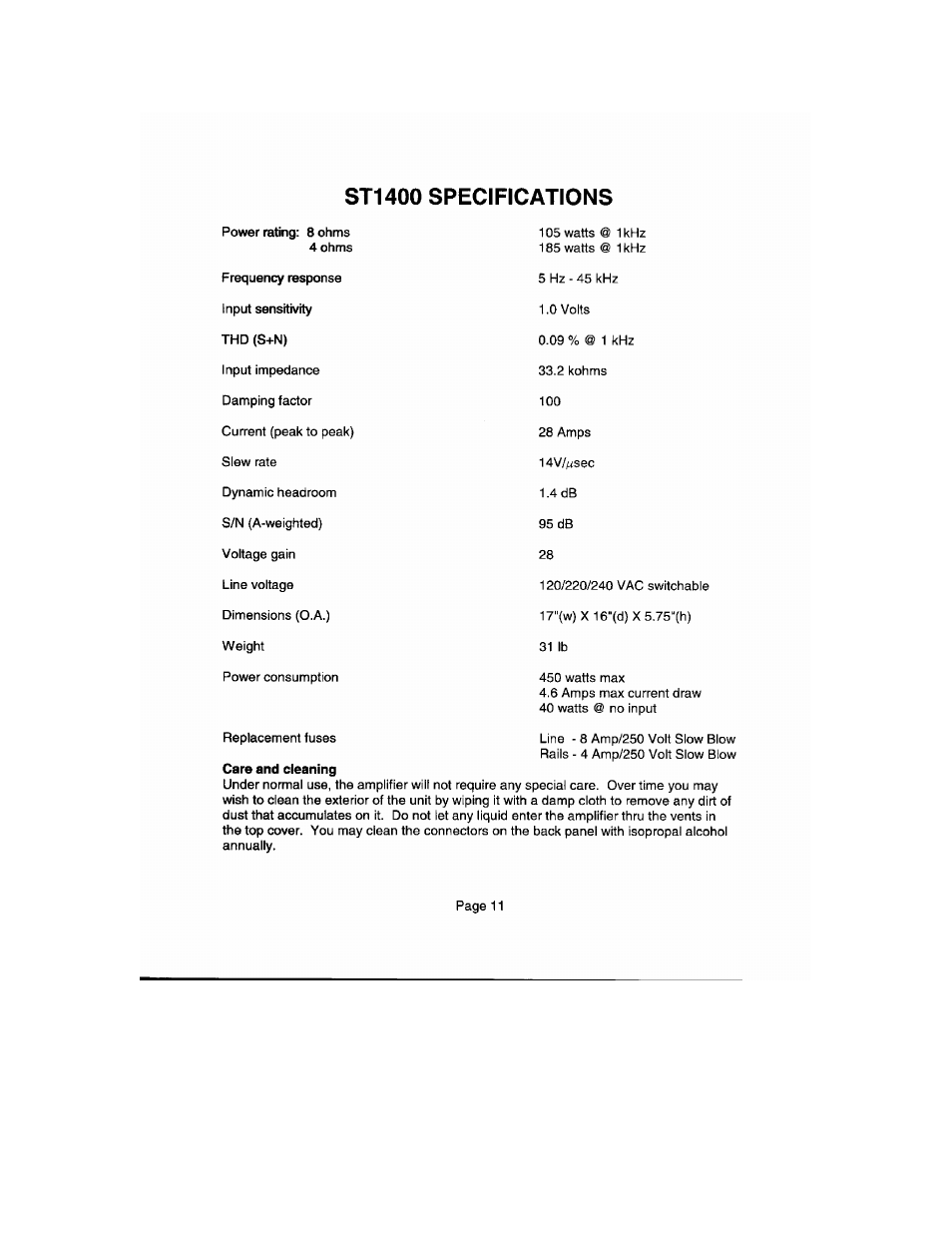 B&K ST1400 User Manual | Page 12 / 14