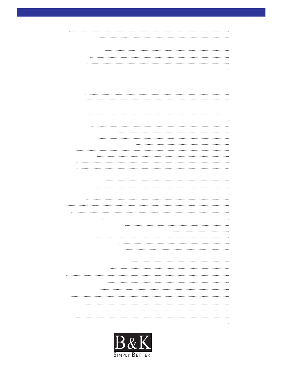 Table of conte | B&K CT600 User Manual | Page 3 / 88