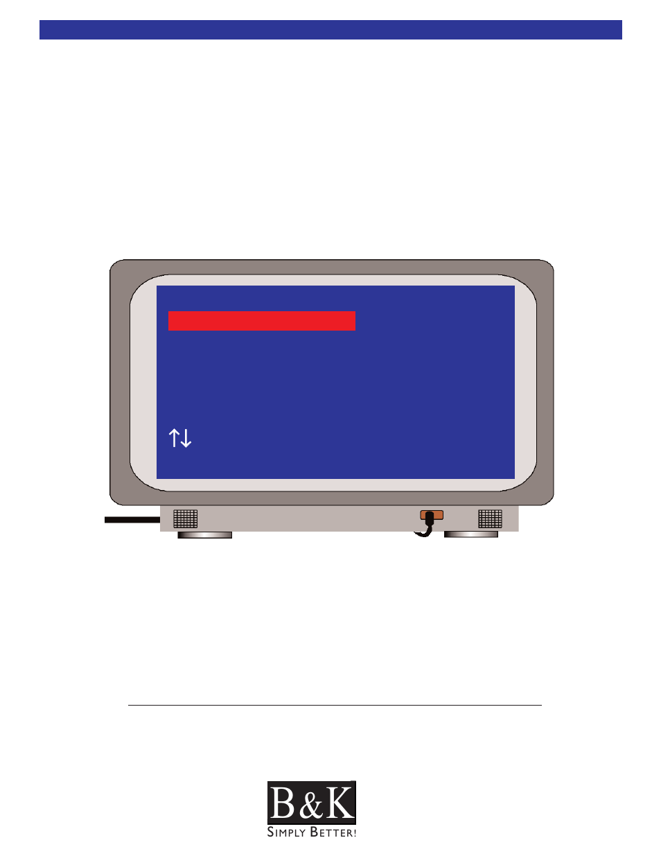 Setup using the on screen di, Setup using the on screen display | B&K CT600 User Manual | Page 66 / 88
