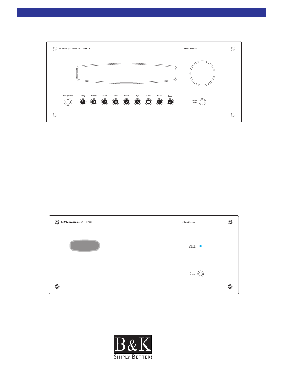 Front panel buttons | B&K CT600 User Manual | Page 69 / 88