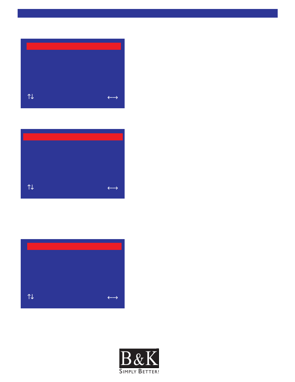 Zone power on settings, Zone sync setup, Page/event setup | B&K CT600 User Manual | Page 74 / 88