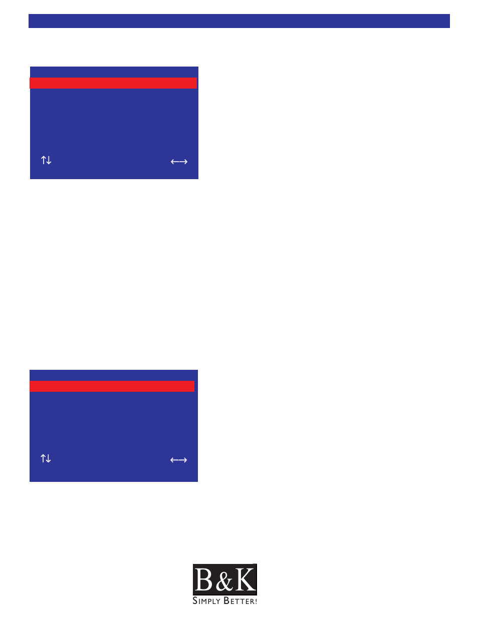 Presets setup, Power on titles | B&K CT600 User Manual | Page 79 / 88