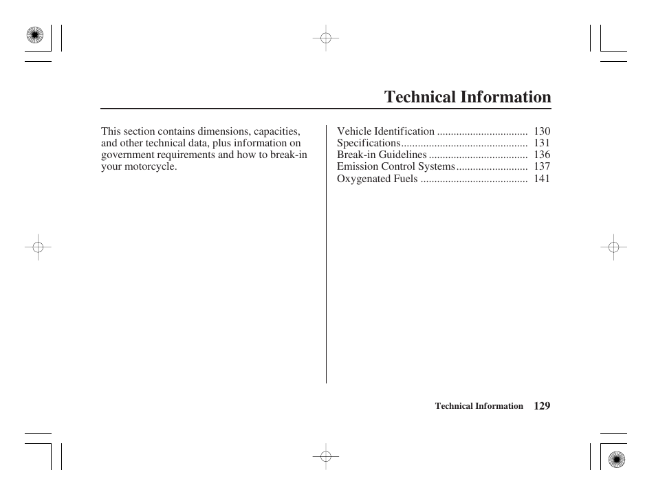 Technical information | HONDA CRF50F User Manual | Page 137 / 172