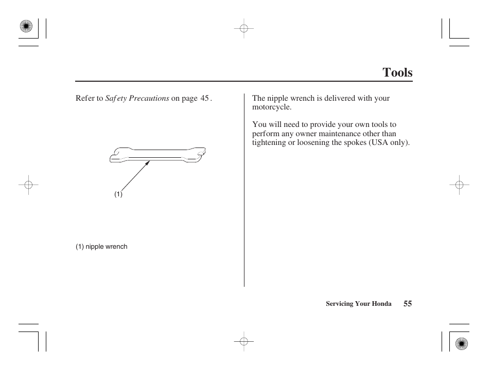 Tools | HONDA CRF50F User Manual | Page 63 / 172