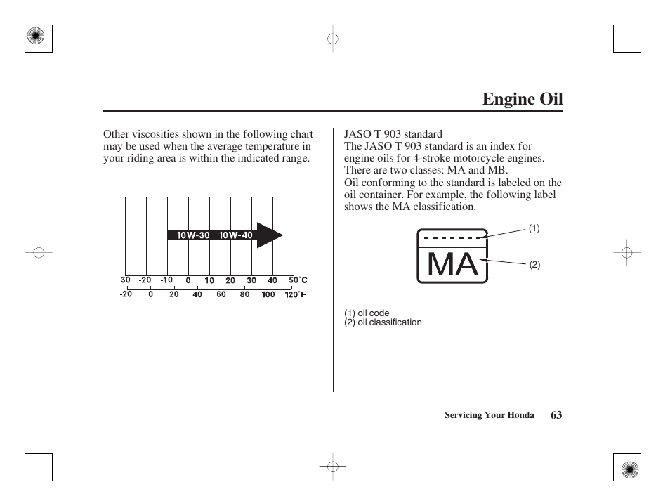 Engine oil | HONDA CRF50F User Manual | Page 71 / 172