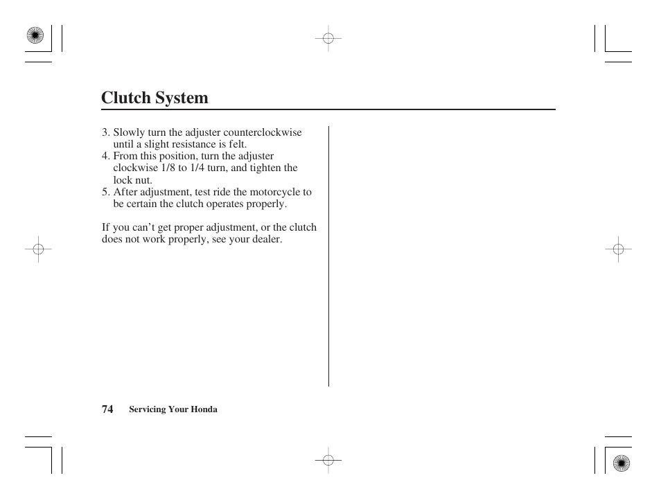 Clutch system | HONDA CRF50F User Manual | Page 82 / 172