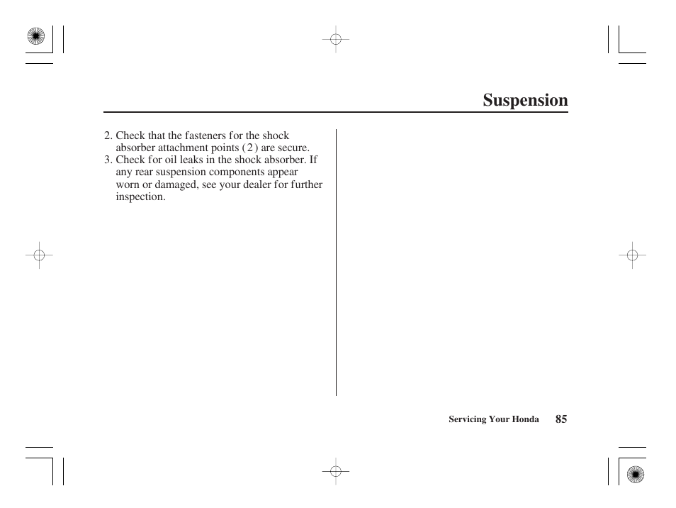 Suspension | HONDA CRF50F User Manual | Page 93 / 172