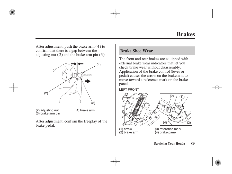 Brakes | HONDA CRF50F User Manual | Page 97 / 172