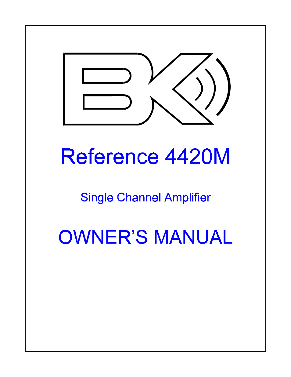 B&K 4420M User Manual | 16 pages