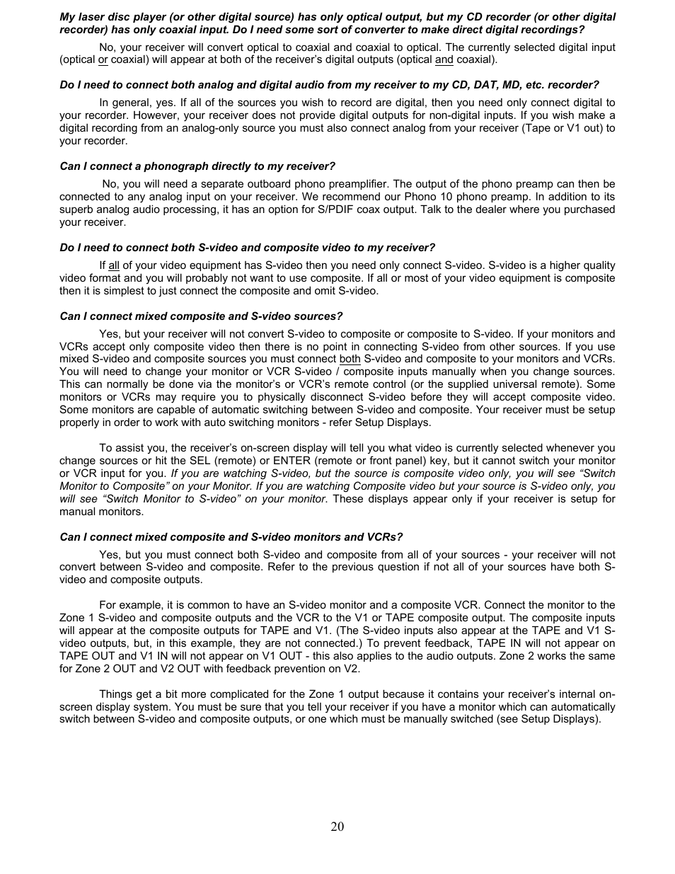 B&K AVR507 User Manual | Page 24 / 88