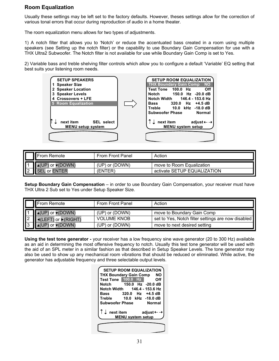 Room equalization | B&K AVR507 User Manual | Page 35 / 88