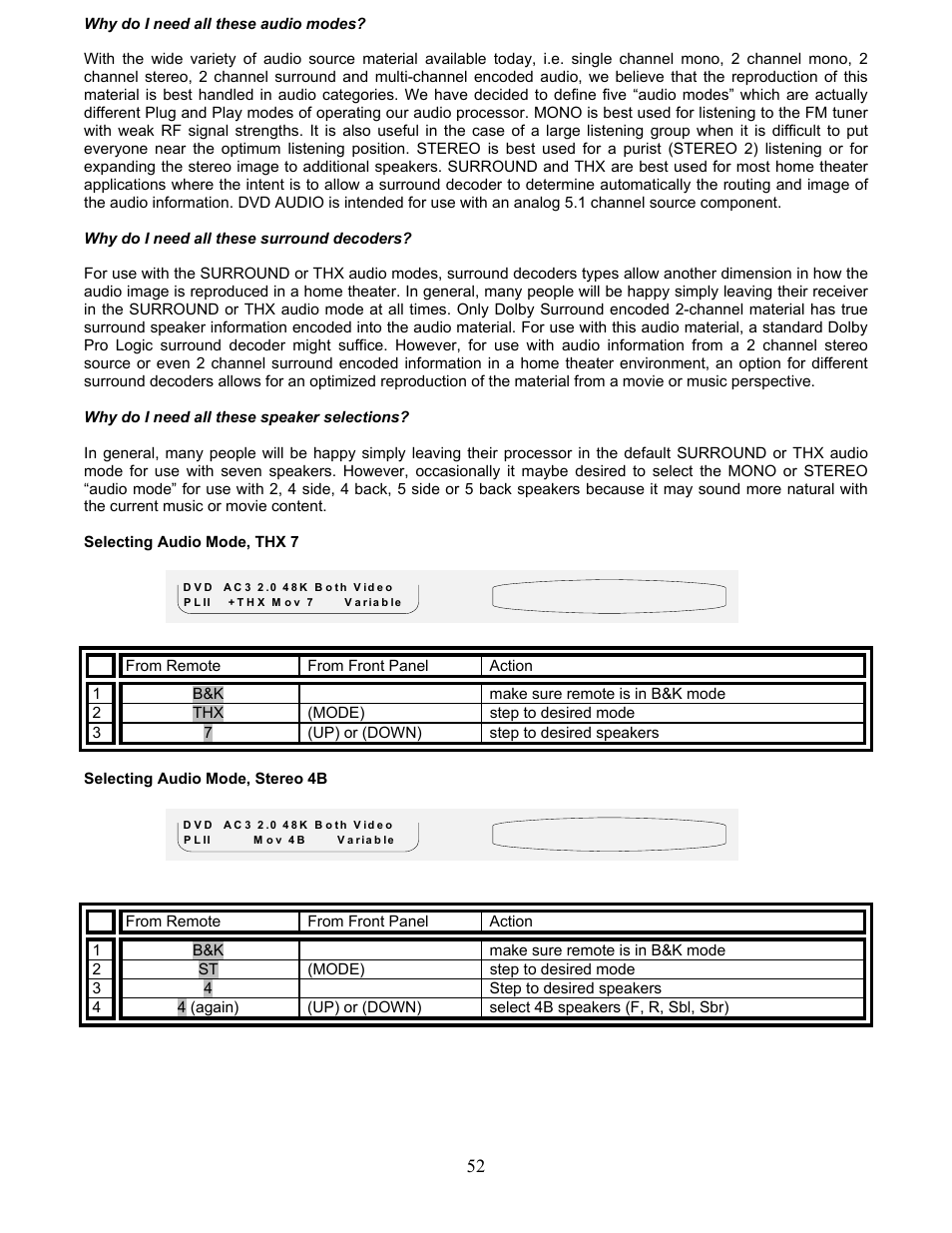 See equalization ‘eq’), Bled (see equalization ‘eq’), Equalization ‘eq’) | B&K AVR507 User Manual | Page 56 / 88