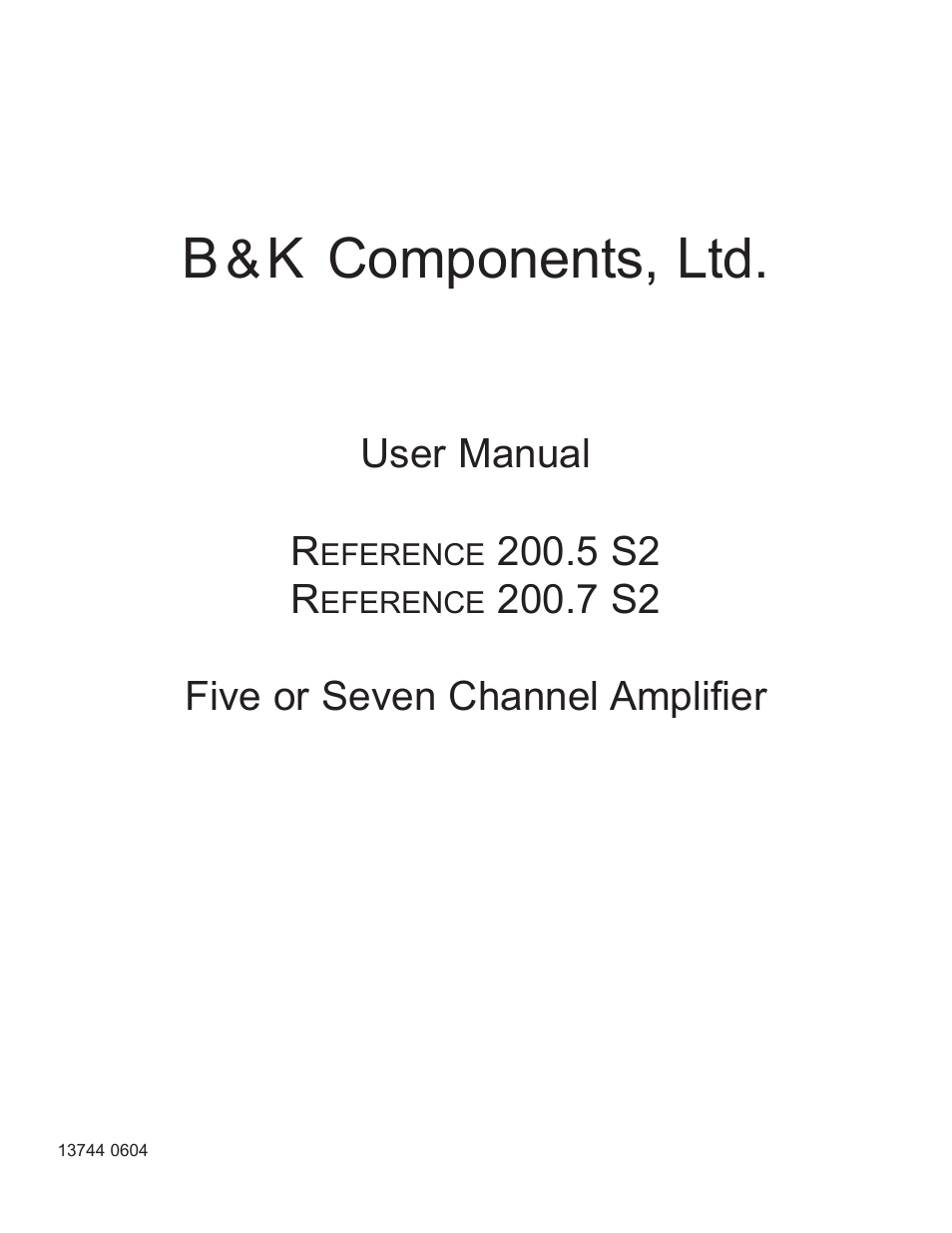 B&K 200.7 S2 User Manual | 12 pages