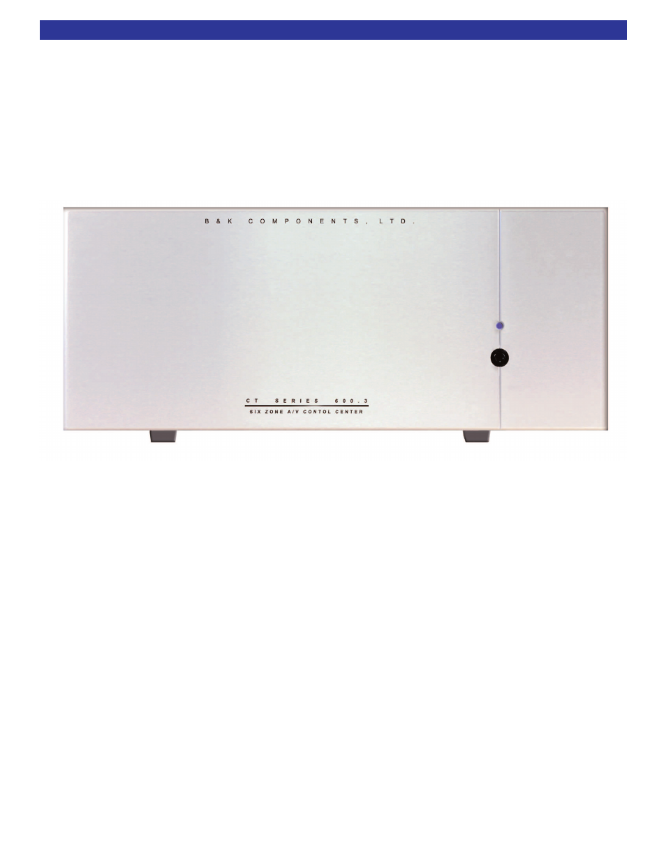 Ct receiver front panel | B&K CT600.1 User Manual | Page 10 / 88