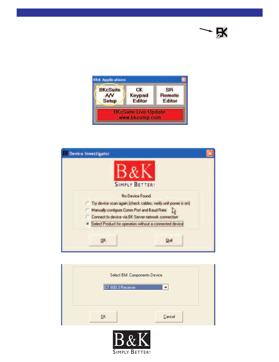 Bk suite setup and overview | B&K CT600.1 User Manual | Page 36 / 88